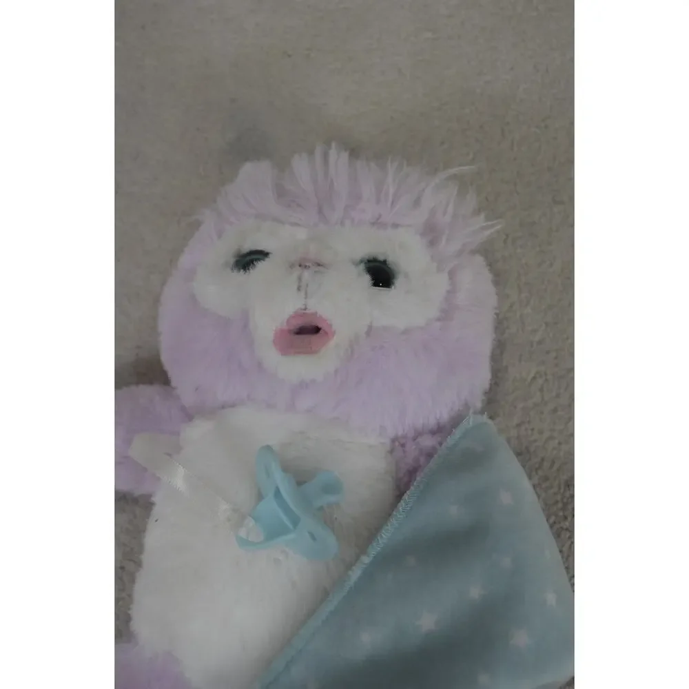 Baby Plush Bear Animated Stuffed Animal Little Live Eyes Open & Close Pacifier